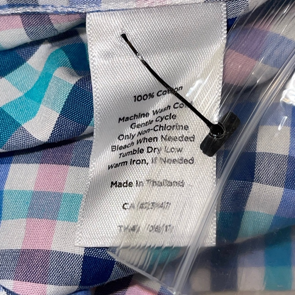 Talbots Multicolor Ruffle Neck Top‎ - Picture 10 of 11